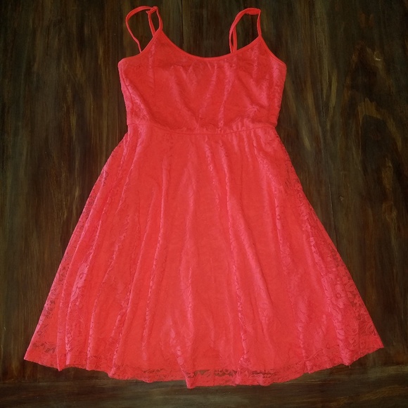 Rue21 Dresses & Skirts - BRIGHT Orange Lace Dress Rue21 Dresses & Skirts - BRIGHT Orange Lace Dress